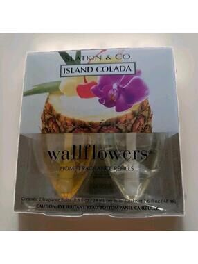 Bath Body Works Slatkin Co. ISLAND COLADA Wallflower Refill Bulbs, NEW